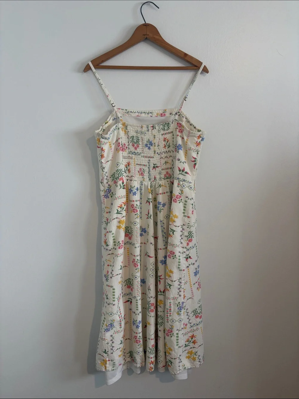 Cream Floral Square-Neck Slip Dress - Picture 4 of 6